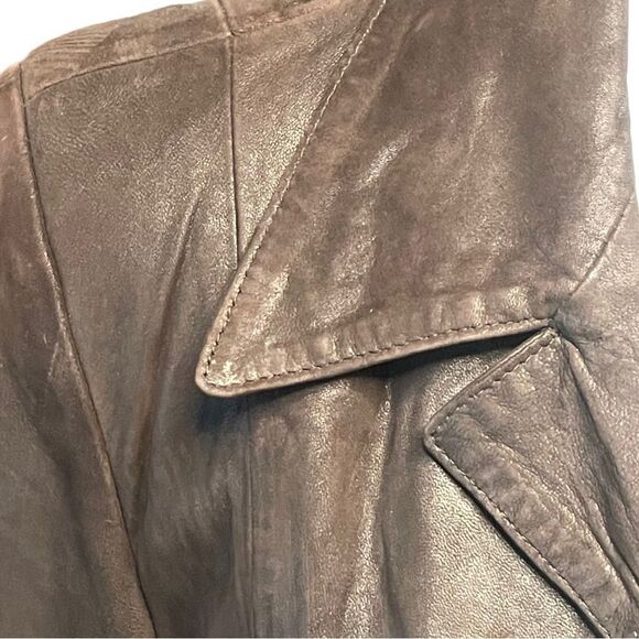 Jim & Mary Lou’s Womens’s Dark Chocolate Brown Leather Jacket - Picture 5 of 11